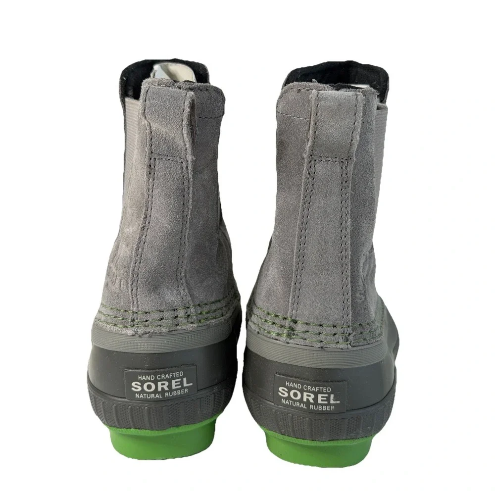 Sorel Youth Cheyanne II Chelsea‎ waterproof duck boot Gray/Green Size 1Y No Box